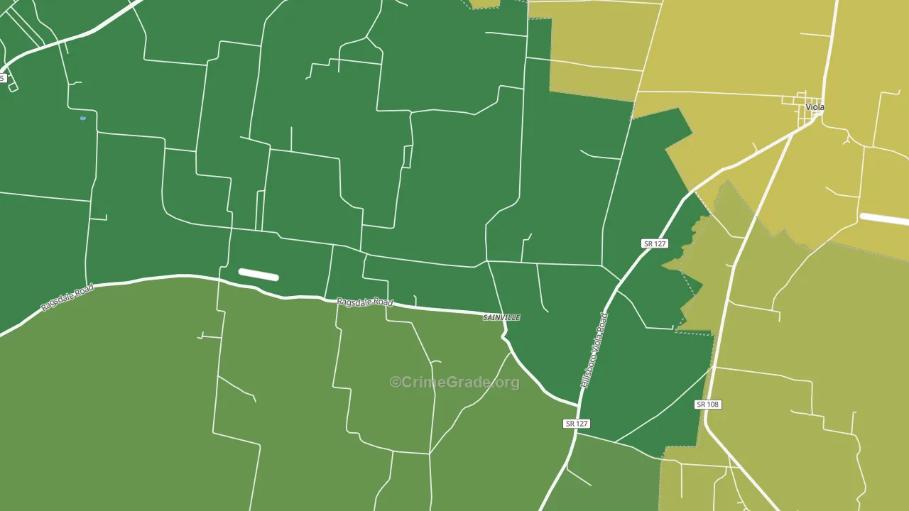 Sainville, TN Map of Assault Rates
