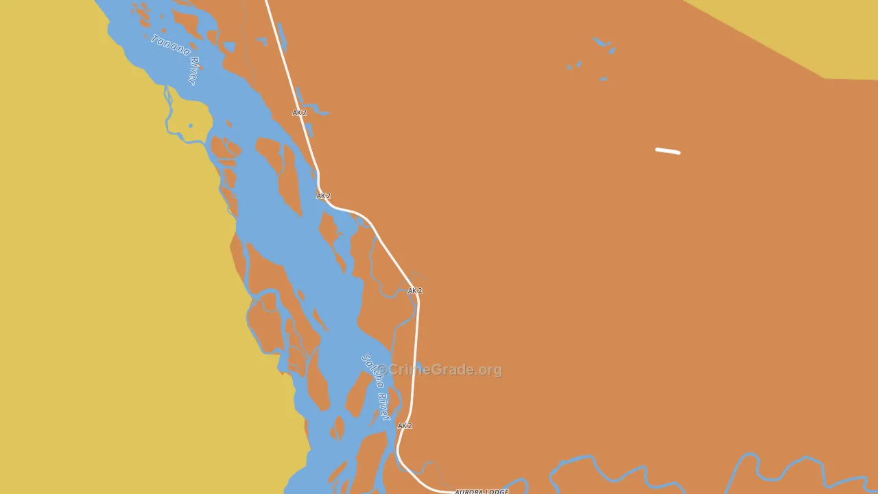 Salcha, AK Map of Assault Rates