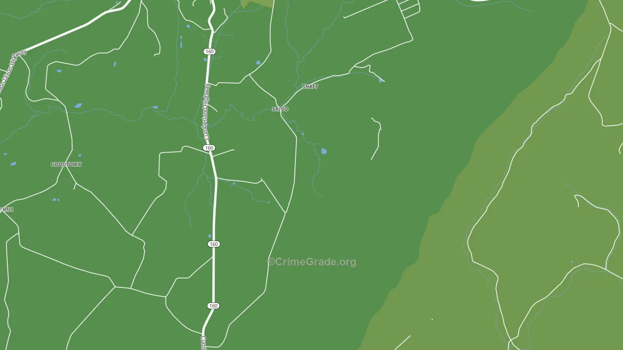 Salco, PA Map of Assault Rates