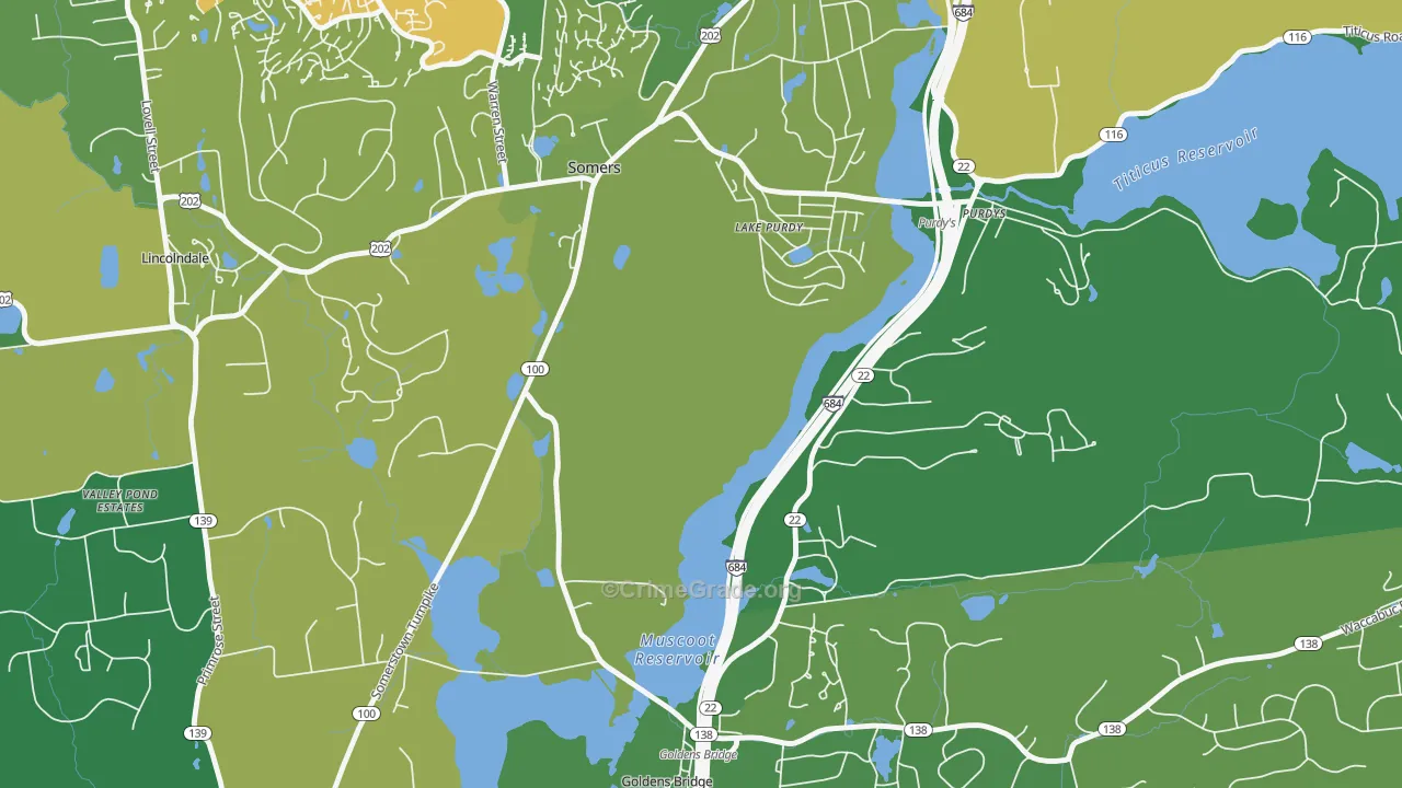 Salem Center, NY Map of Assault Rates