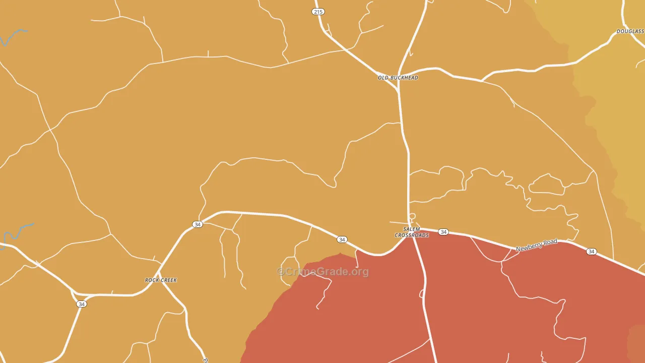 Salem Crossroads, SC Map of Assault Rates