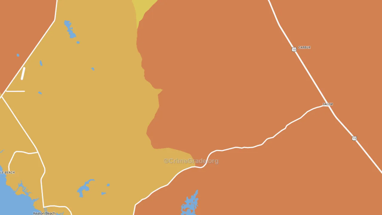 Salem, FL Map of Assault Rates