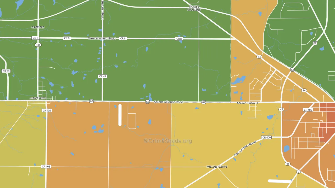 Salem Heights, OH Map of Assault Rates