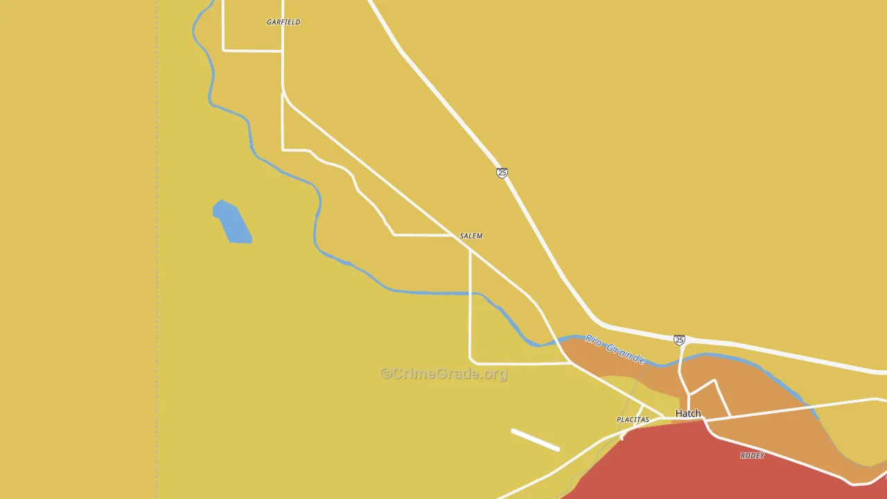 Salem, NM Map of Assault Rates