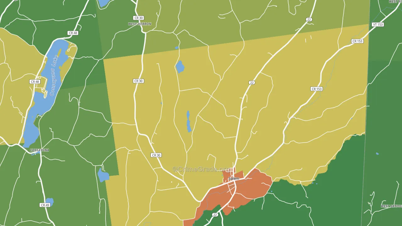 Salem, NY Map of Assault Rates