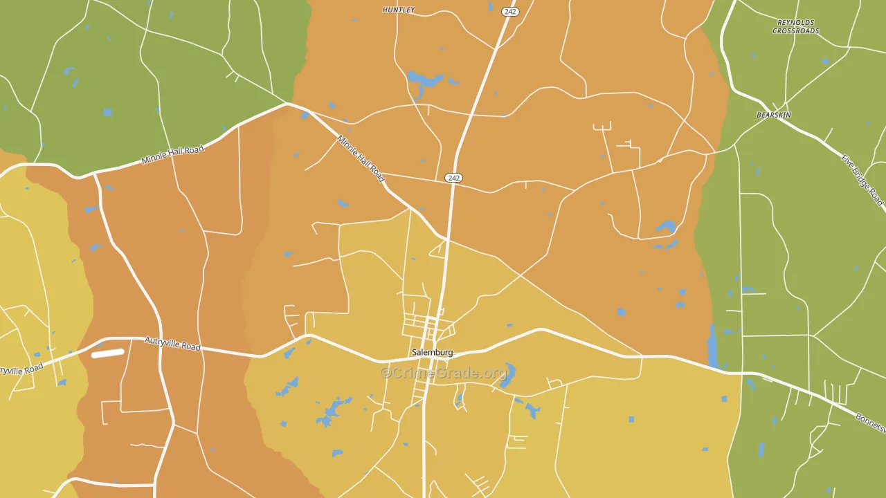 Salemburg, NC Map of Assault Rates