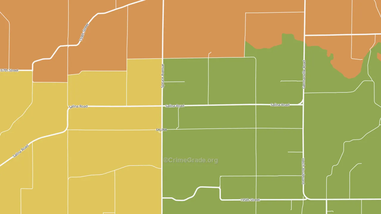 Salina, IA Map of Assault Rates