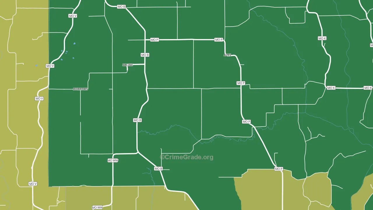 Saline, MO Map of Assault Rates
