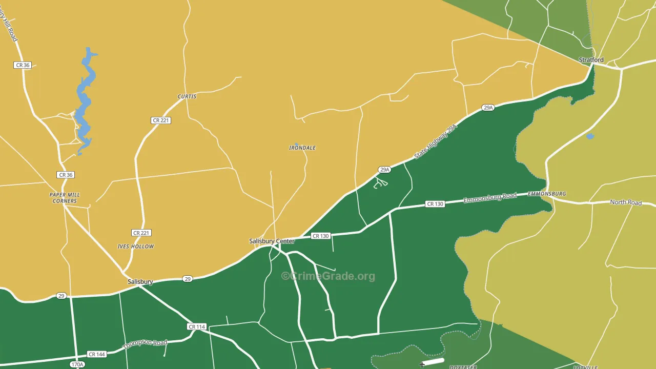 Salisbury Center, NY Map of Assault Rates
