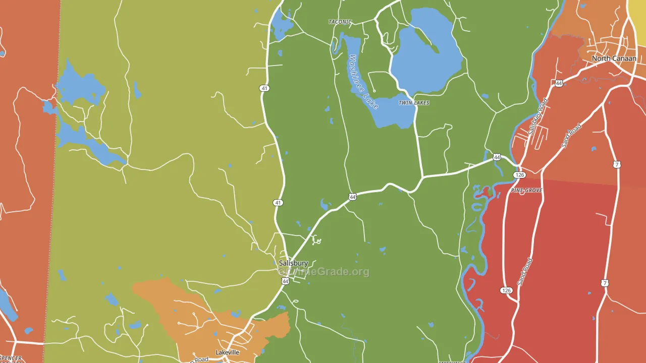 Salisbury, CT Map of Assault Rates