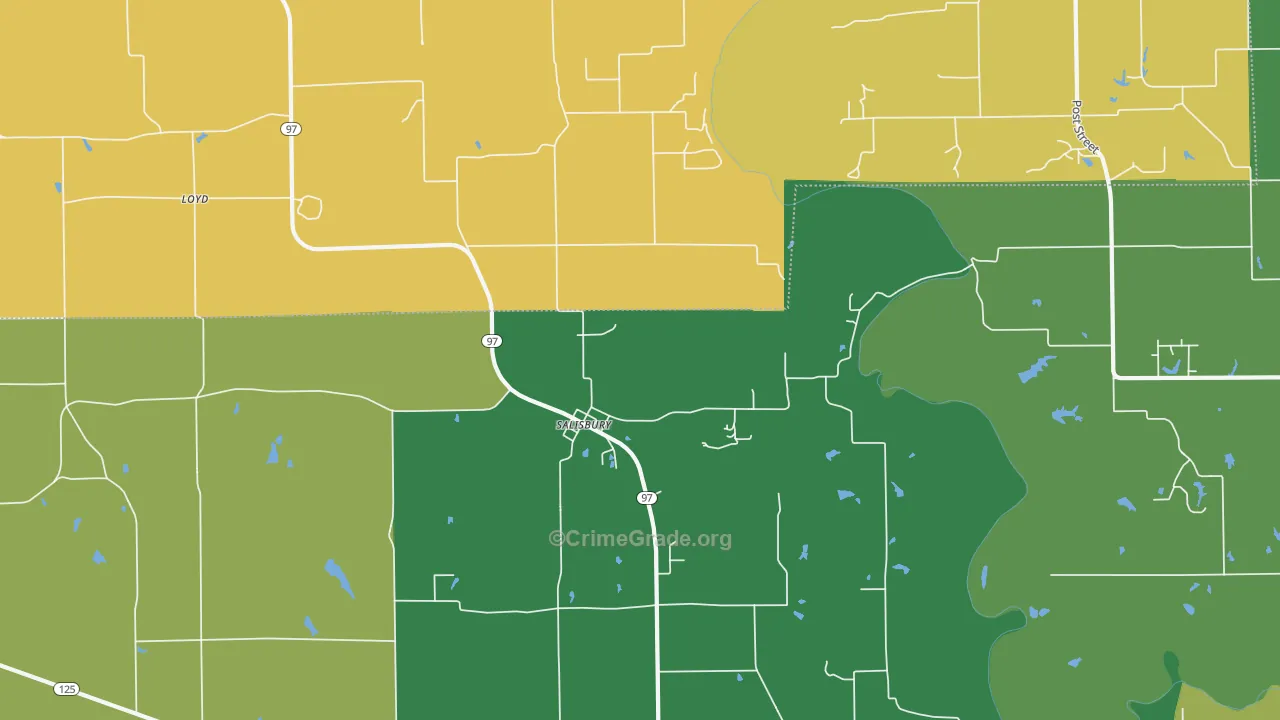 Salisbury, IL Map of Assault Rates
