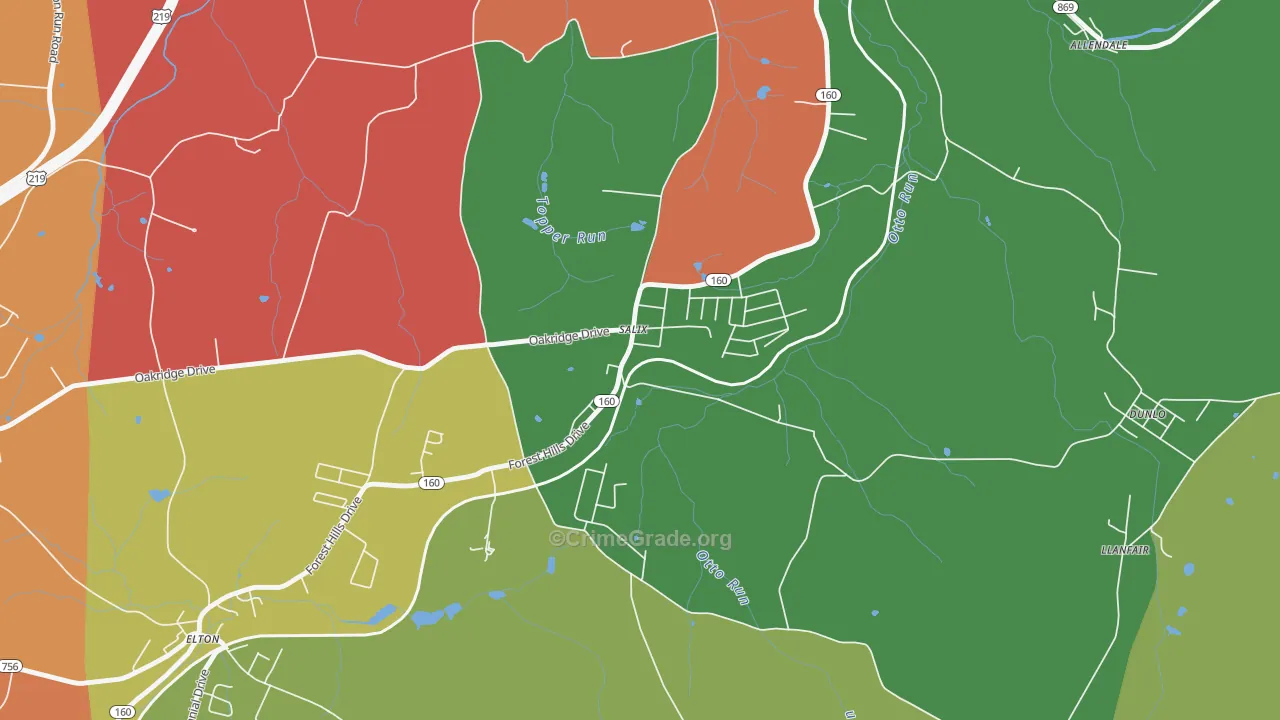 Salix, PA Map of Assault Rates