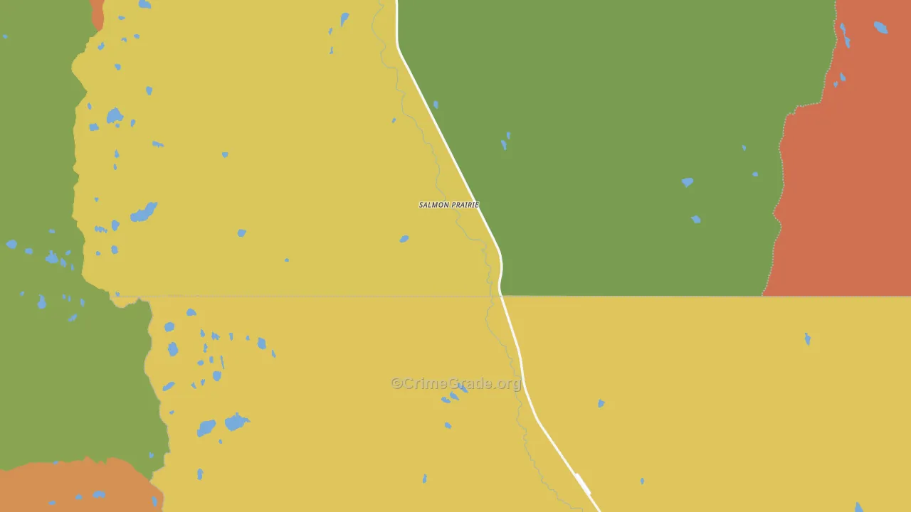 Salmon Prairie, MT Map of Assault Rates