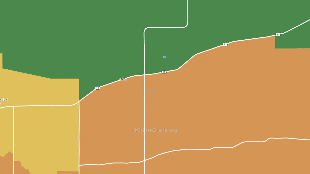 Salol, MN Map of Assault Rates