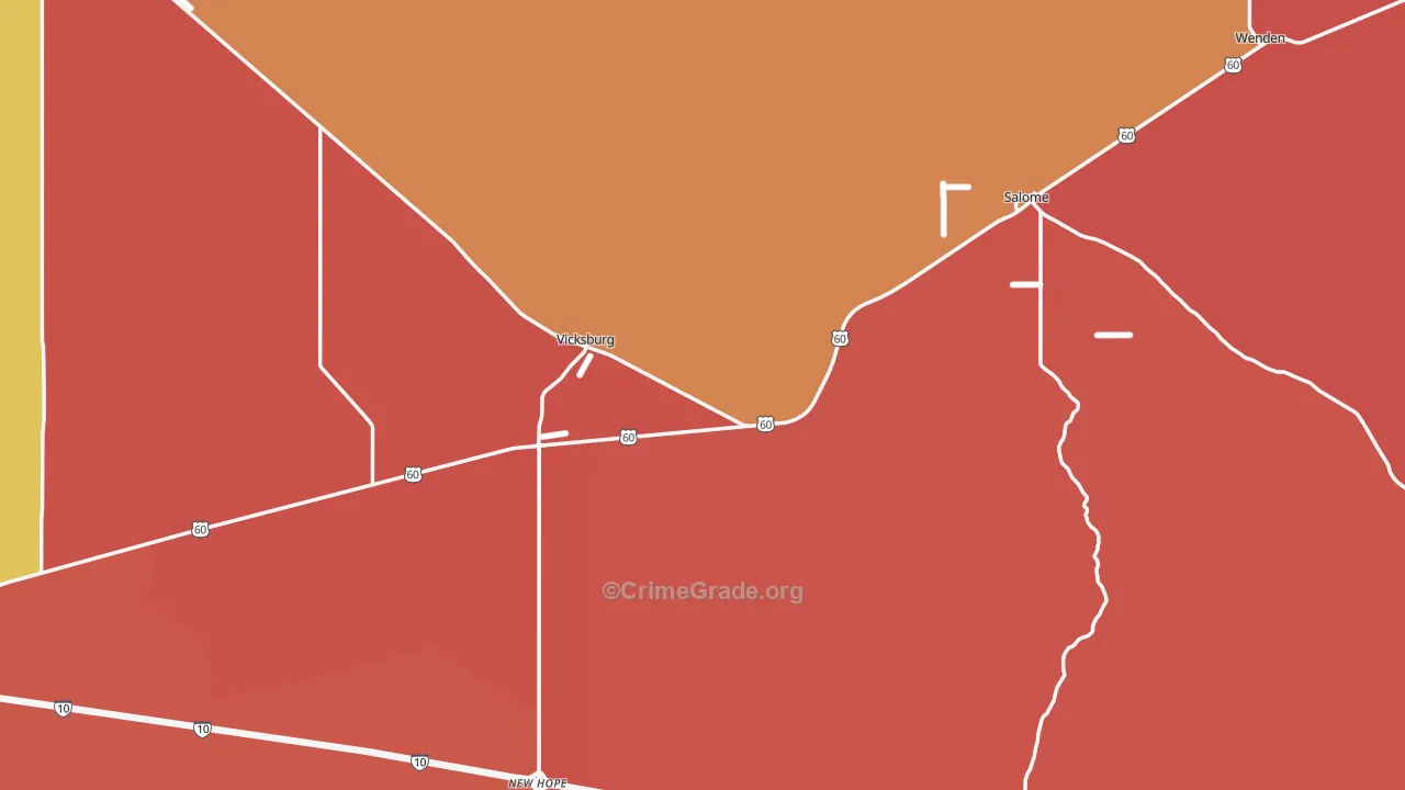 Salome, AZ Map of Assault Rates