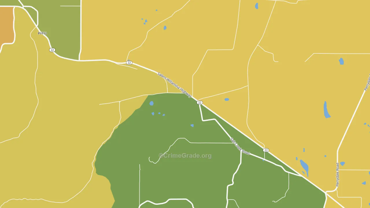 Salt Creek, OR Map of Assault Rates
