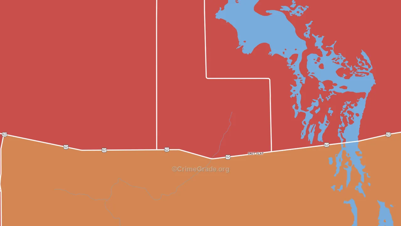 Salt Flat, TX Map of Assault Rates