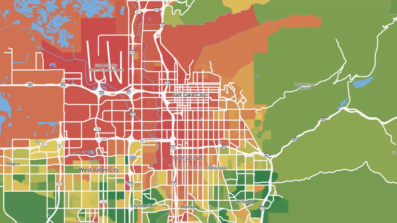 Salt Lake City, UT Map of Assault Rates