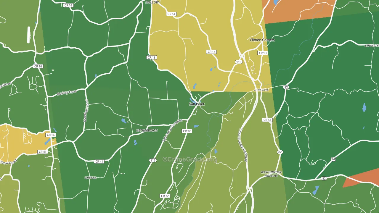 Salt Point, NY Map of Assault Rates