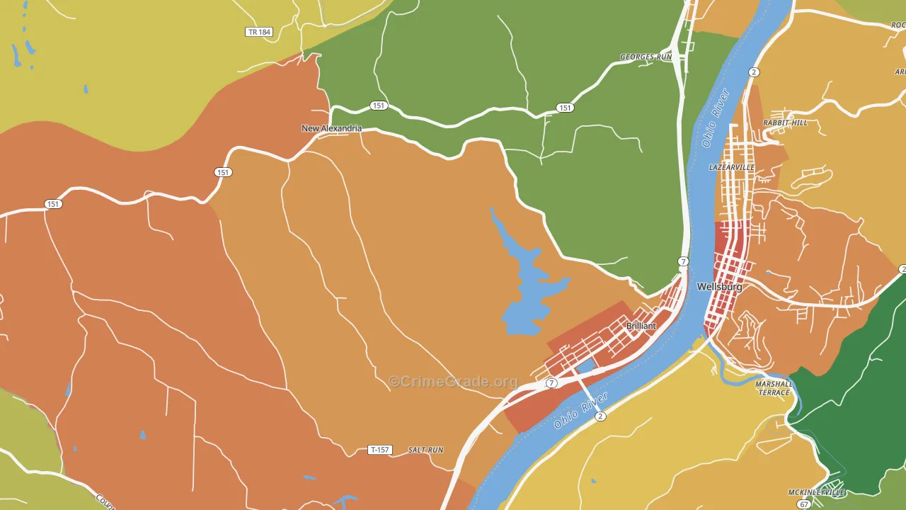 Salt Run, OH Map of Assault Rates