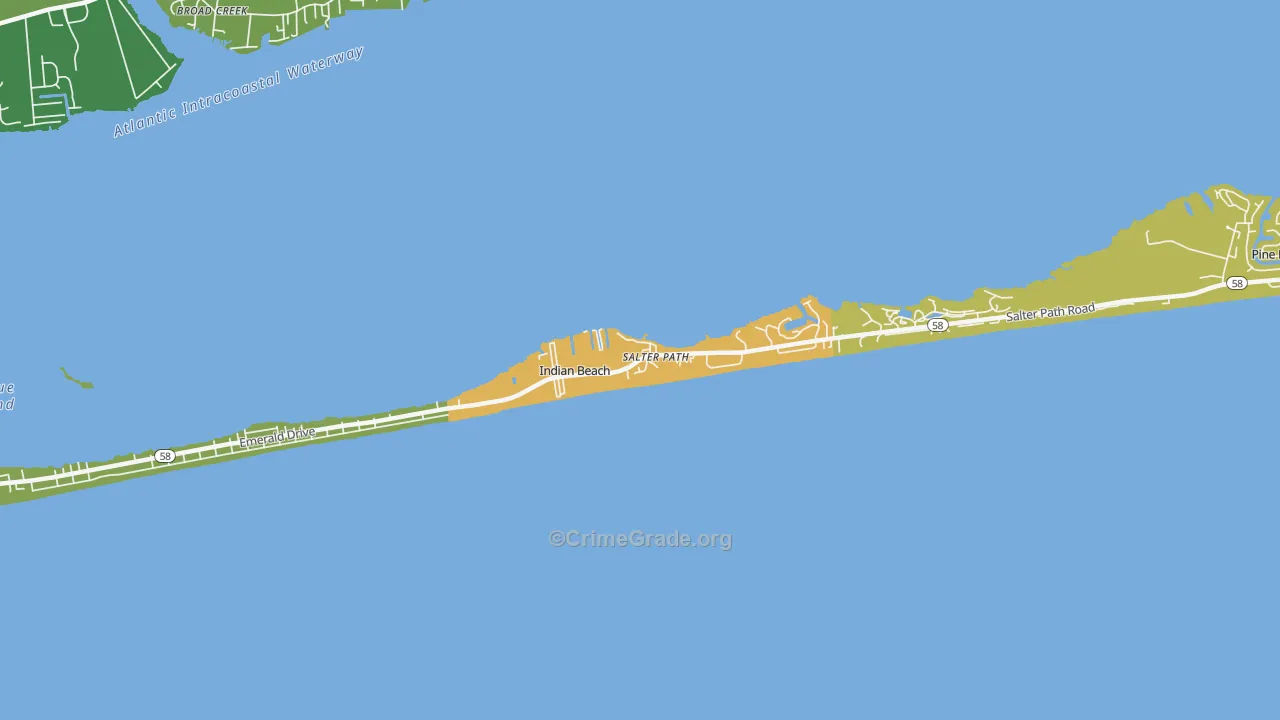 Salter Path, NC Map of Assault Rates