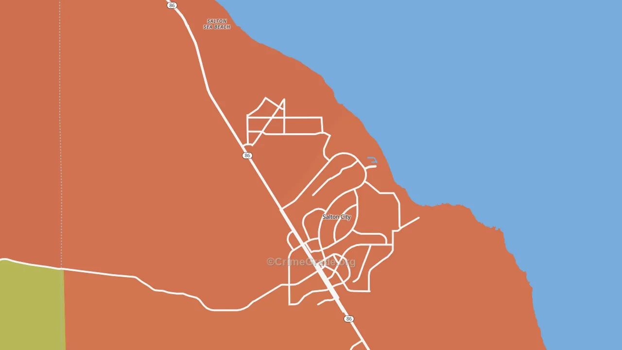 Salton City, CA Map of Assault Rates