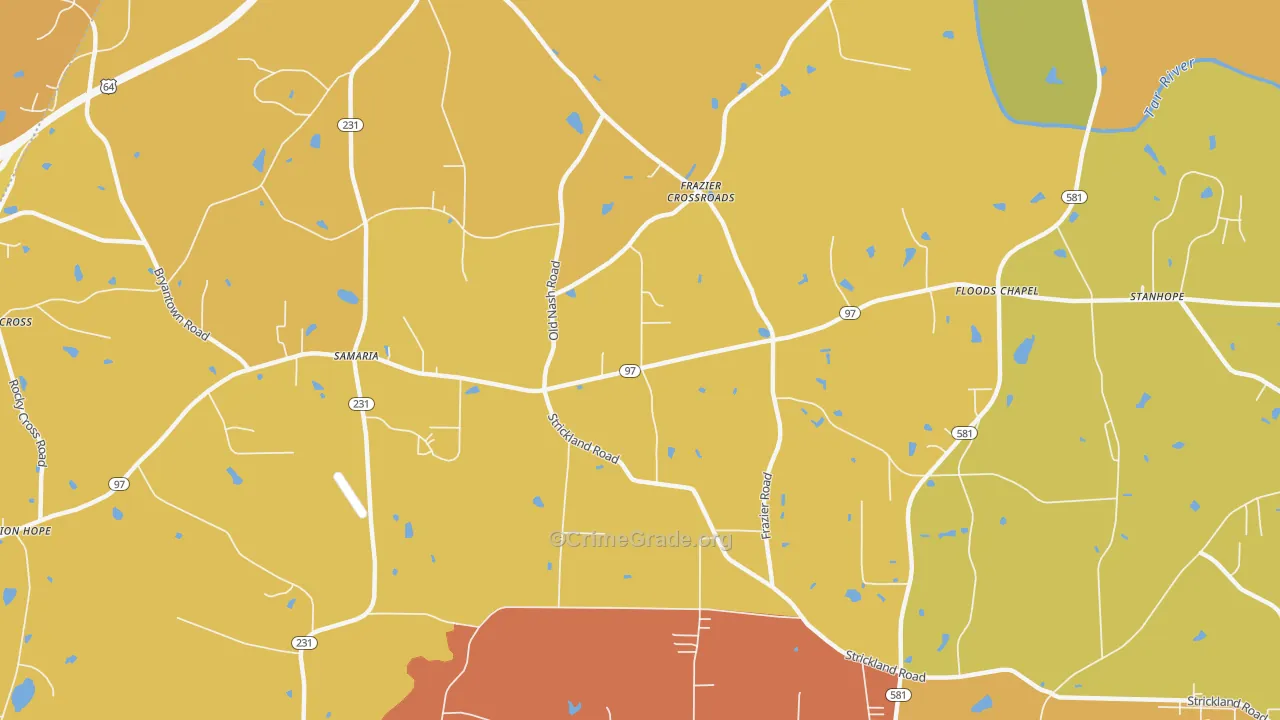 Samaria, NC Map of Assault Rates