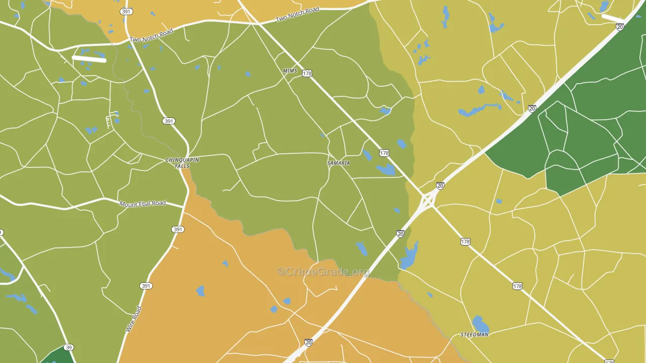 Samaria, SC Map of Assault Rates