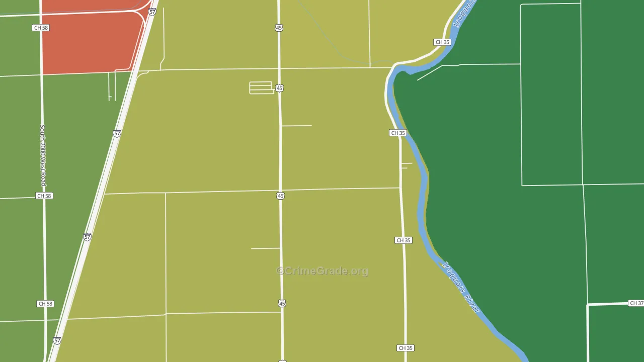 Sammons Point, IL Map of Assault Rates