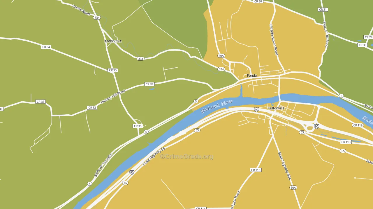 Sammonsville, NY Map of Assault Rates