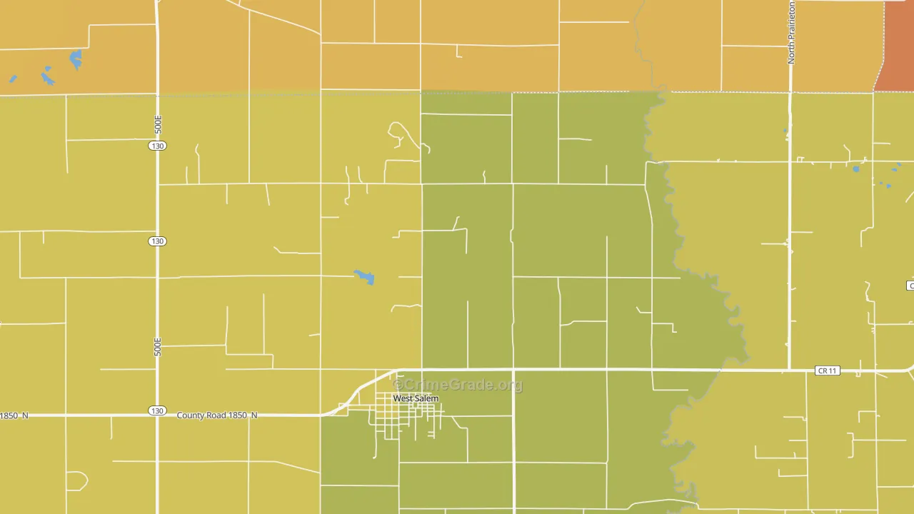 Samsville, IL Map of Assault Rates