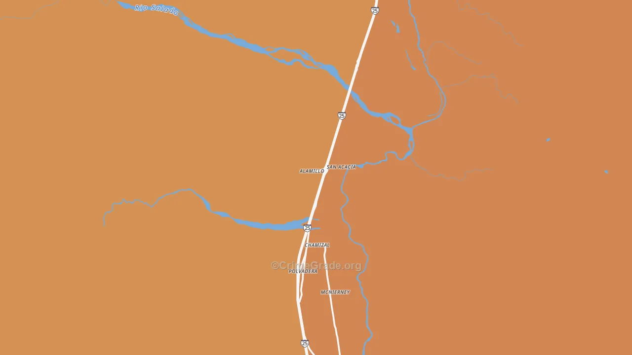 San Acacia, NM Map of Assault Rates