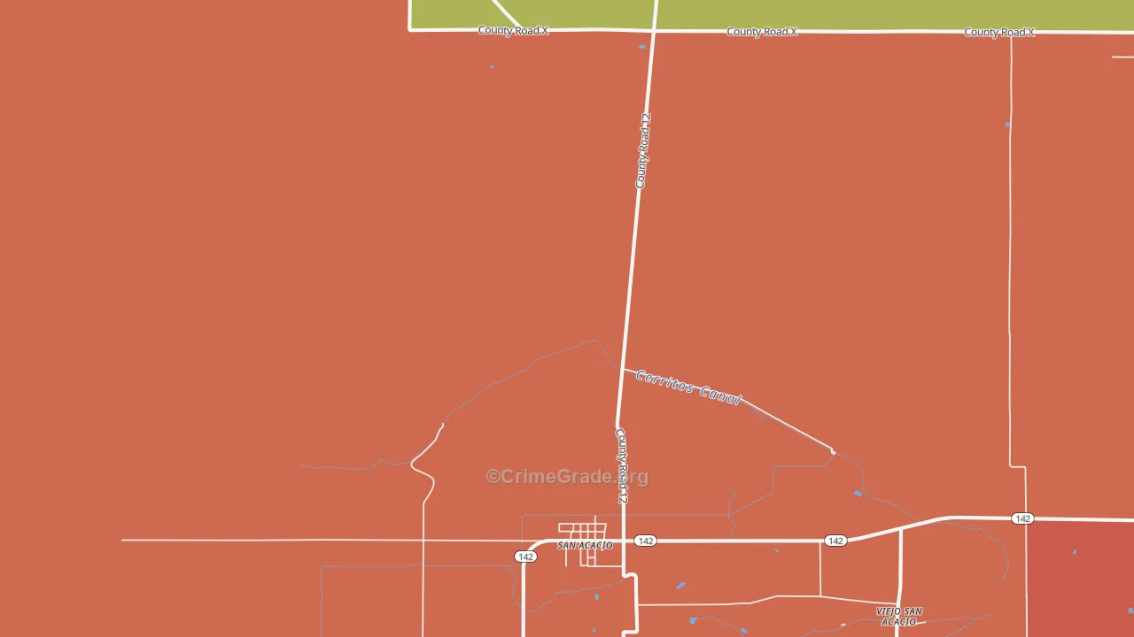 San Acacio, CO Map of Assault Rates