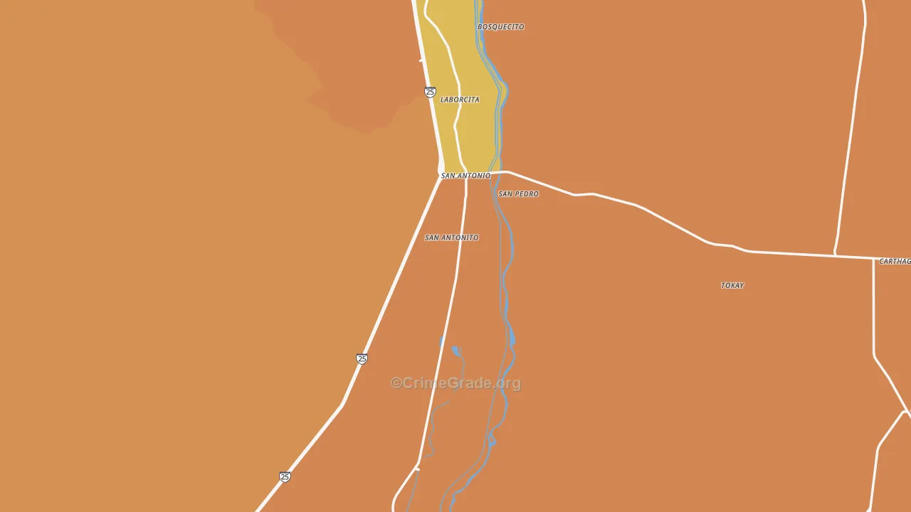 San Antonito, NM Map of Assault Rates