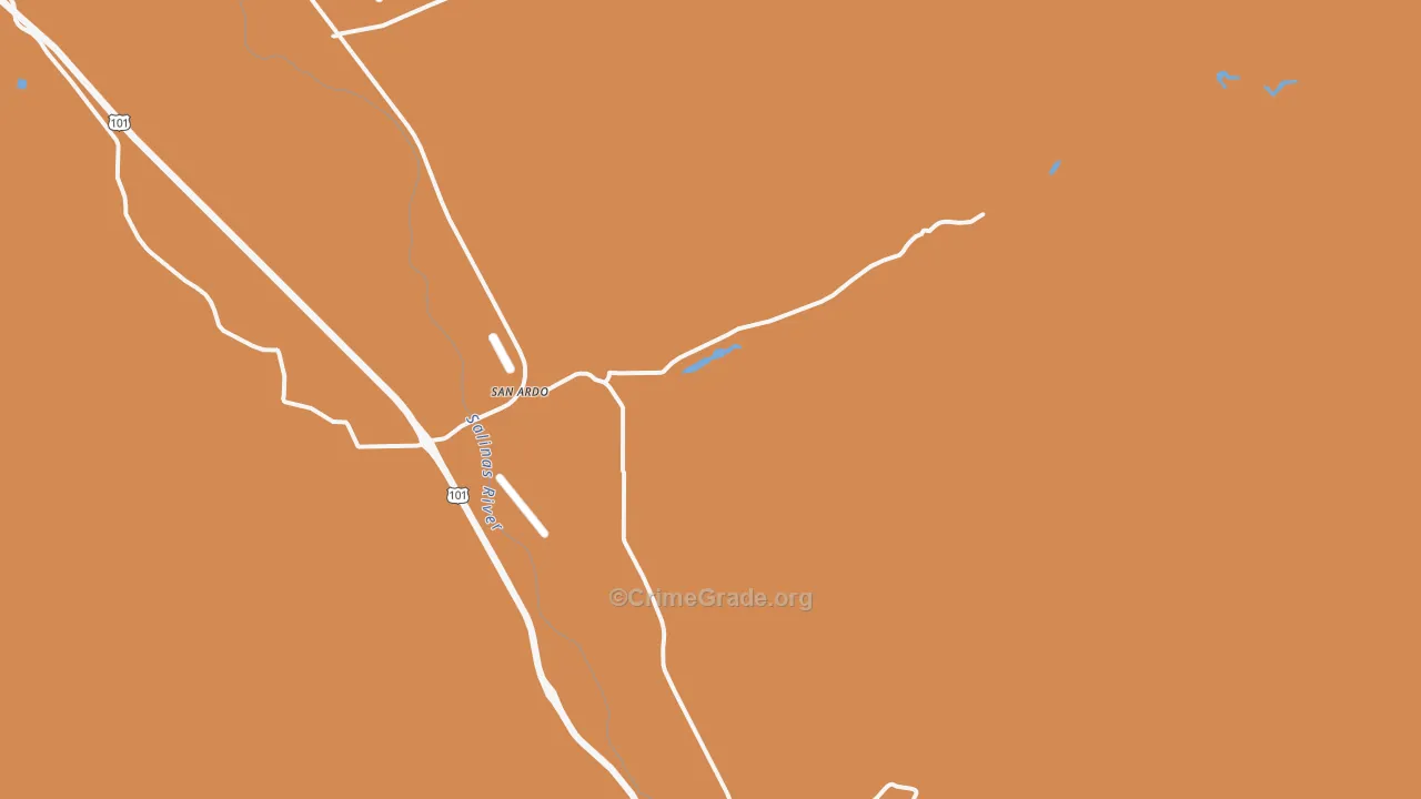 San Ardo, CA Map of Assault Rates