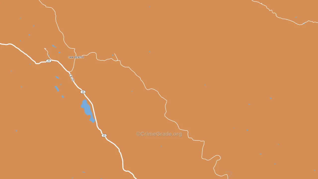 San Benito, CA Map of Assault Rates