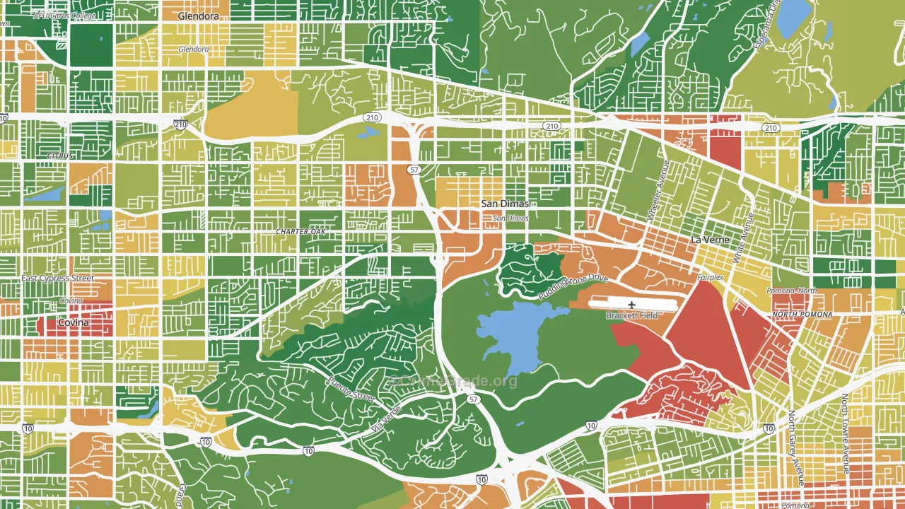 San Dimas, CA Map of Assault Rates