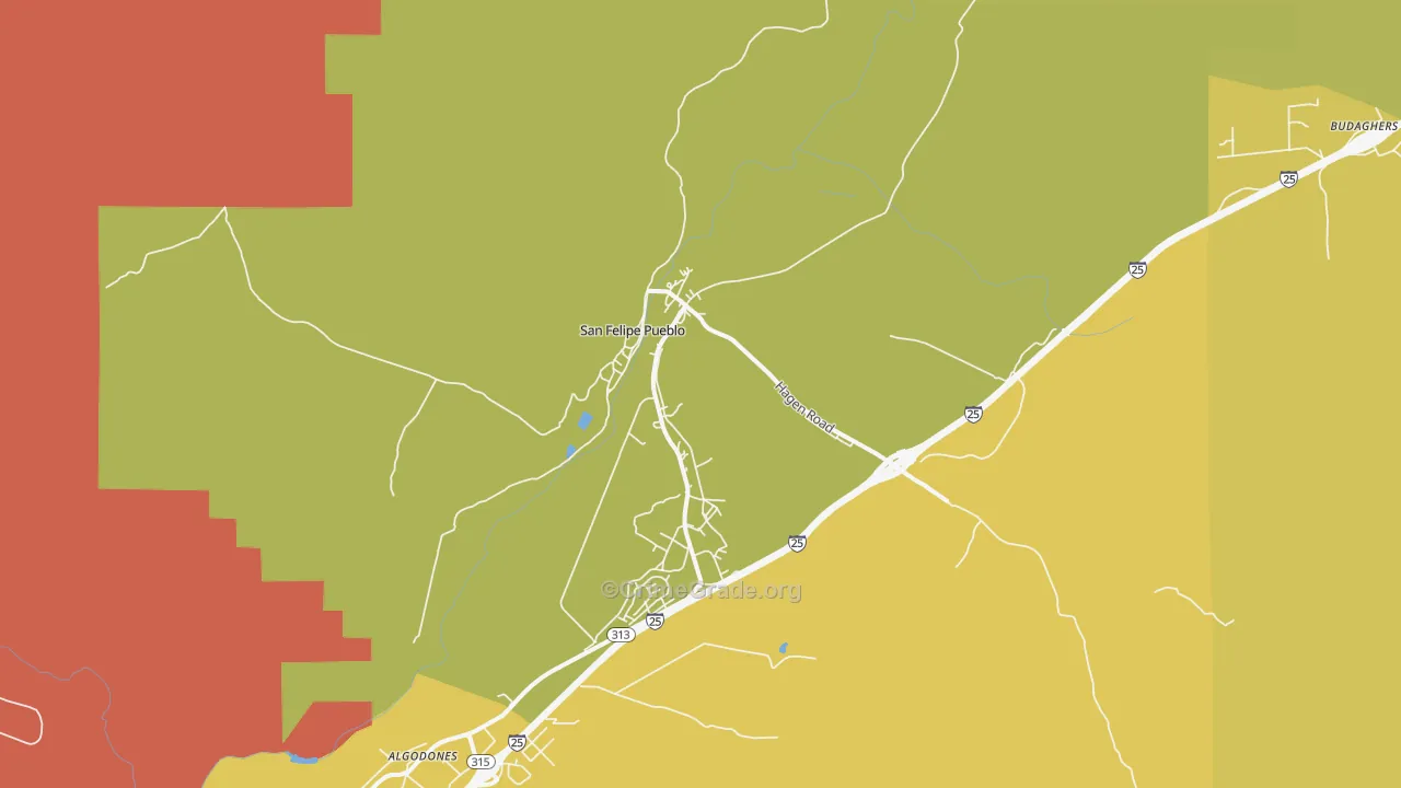 San Felipe Pueblo, NM Map of Assault Rates