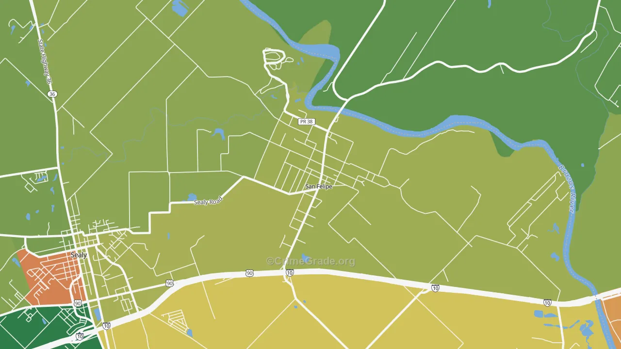 San Felipe, TX Map of Assault Rates