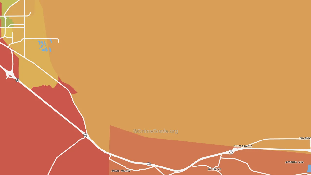 San Fidel, NM Map of Assault Rates