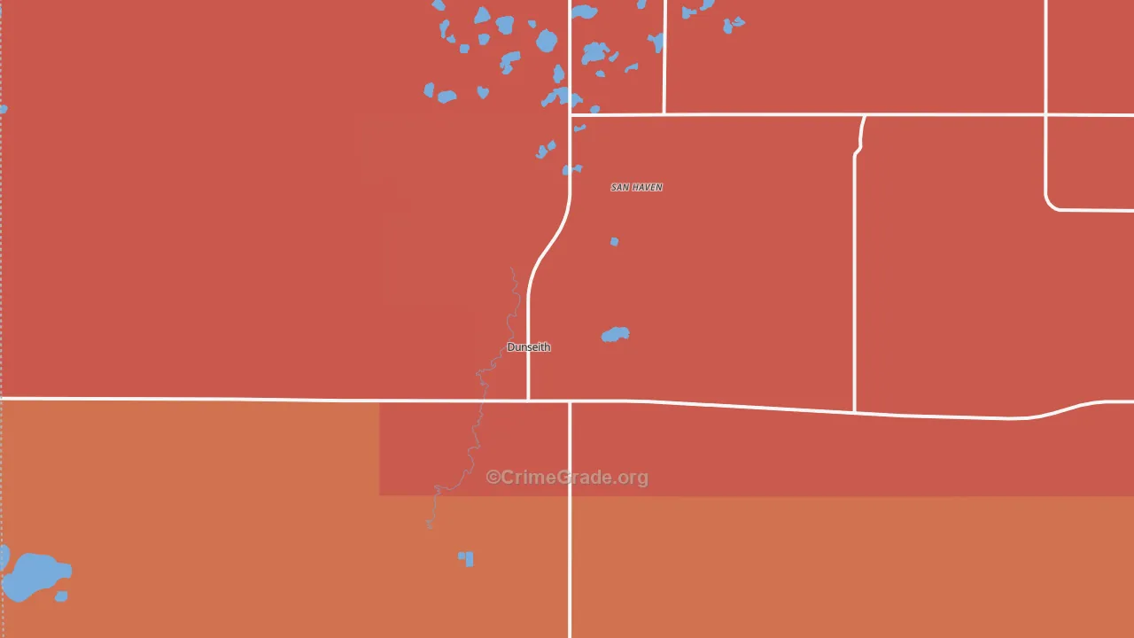 San Haven, ND Map of Assault Rates