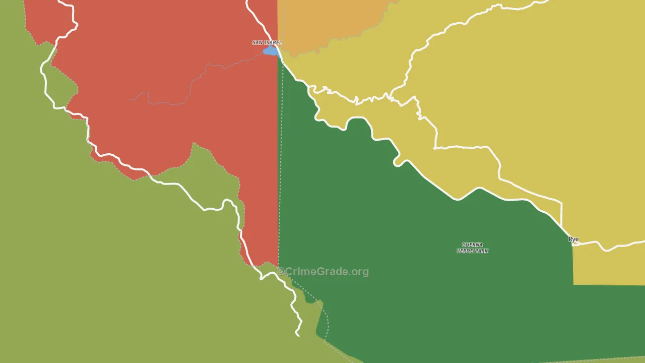 San Isabel, CO Map of Assault Rates