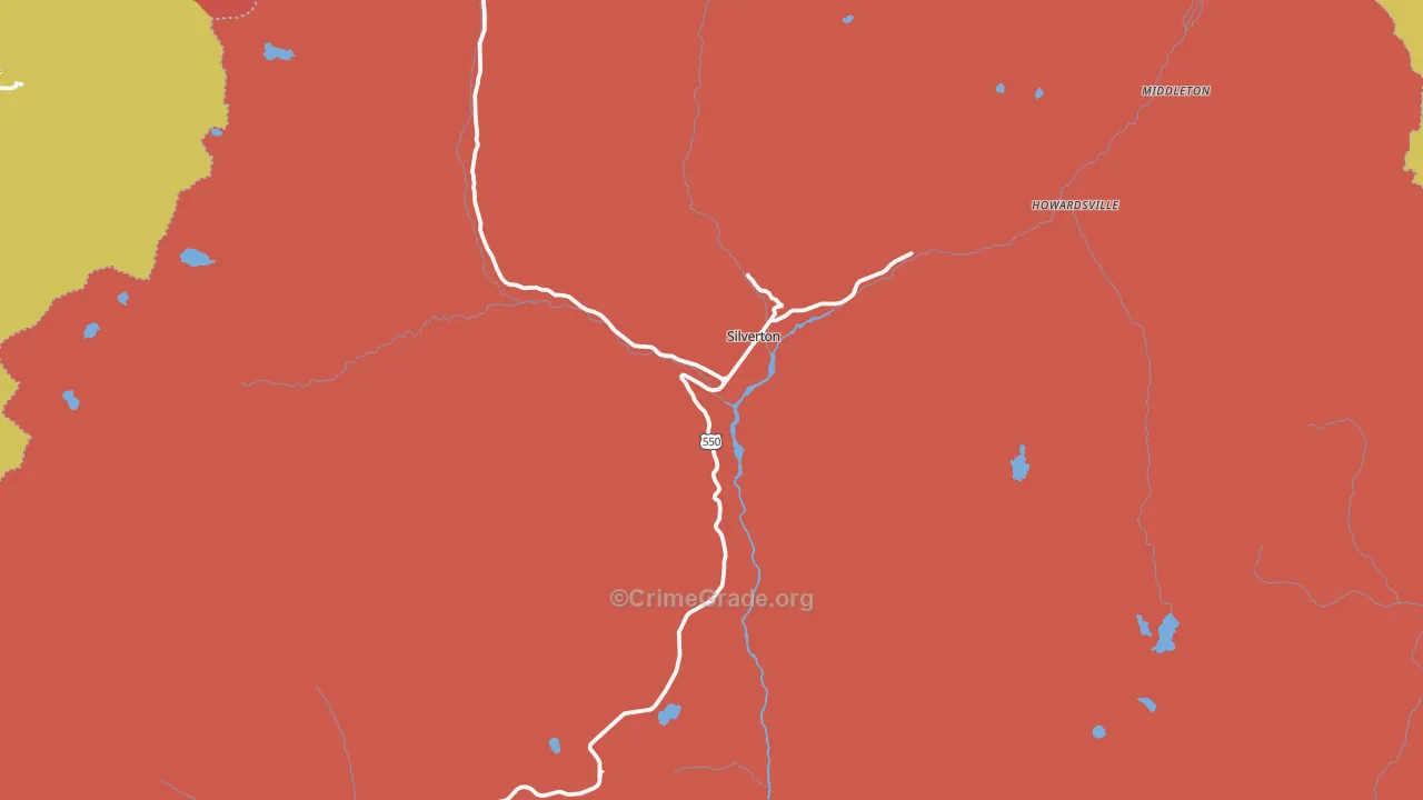 San Juan County, CO Map of Assault Rates
