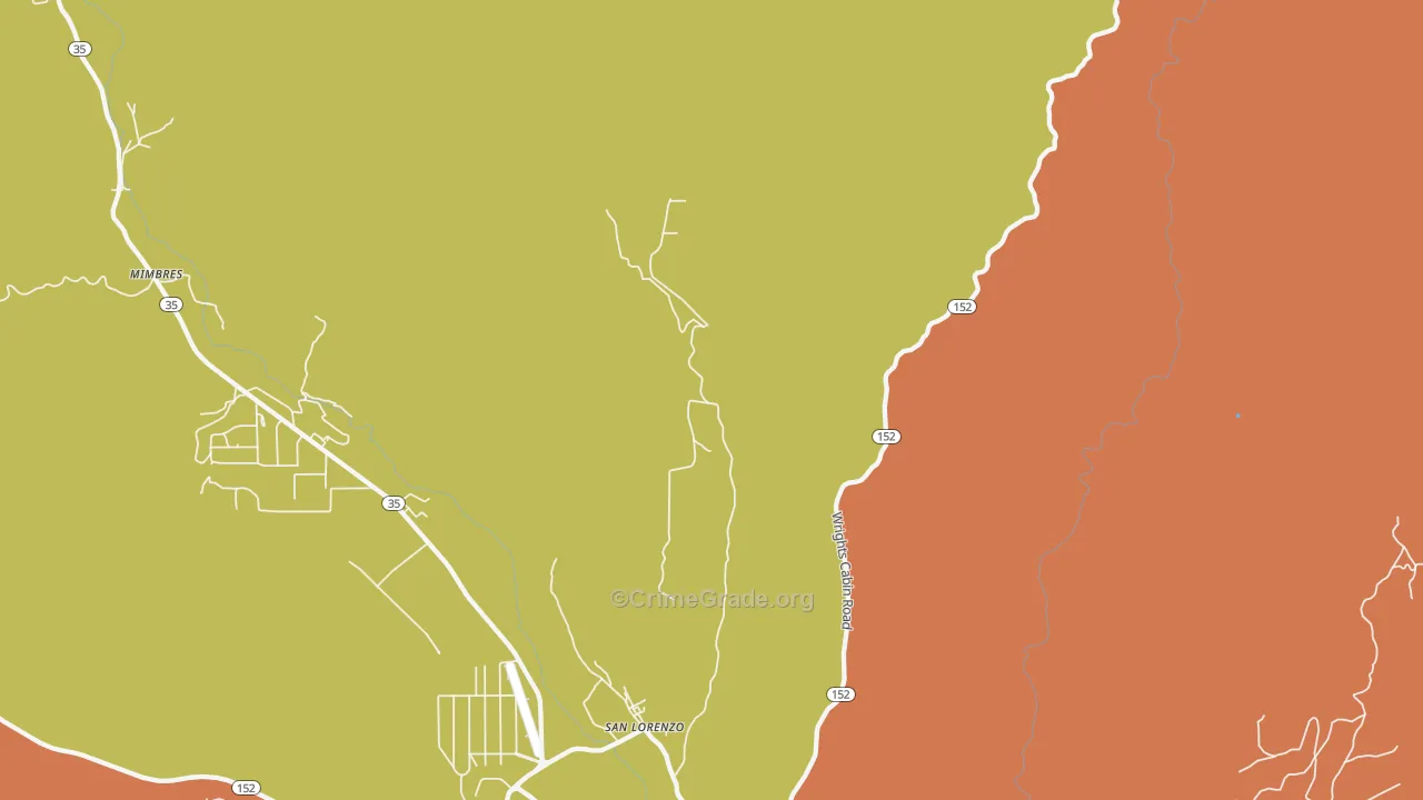 San Lorenzo, NM Map of Assault Rates