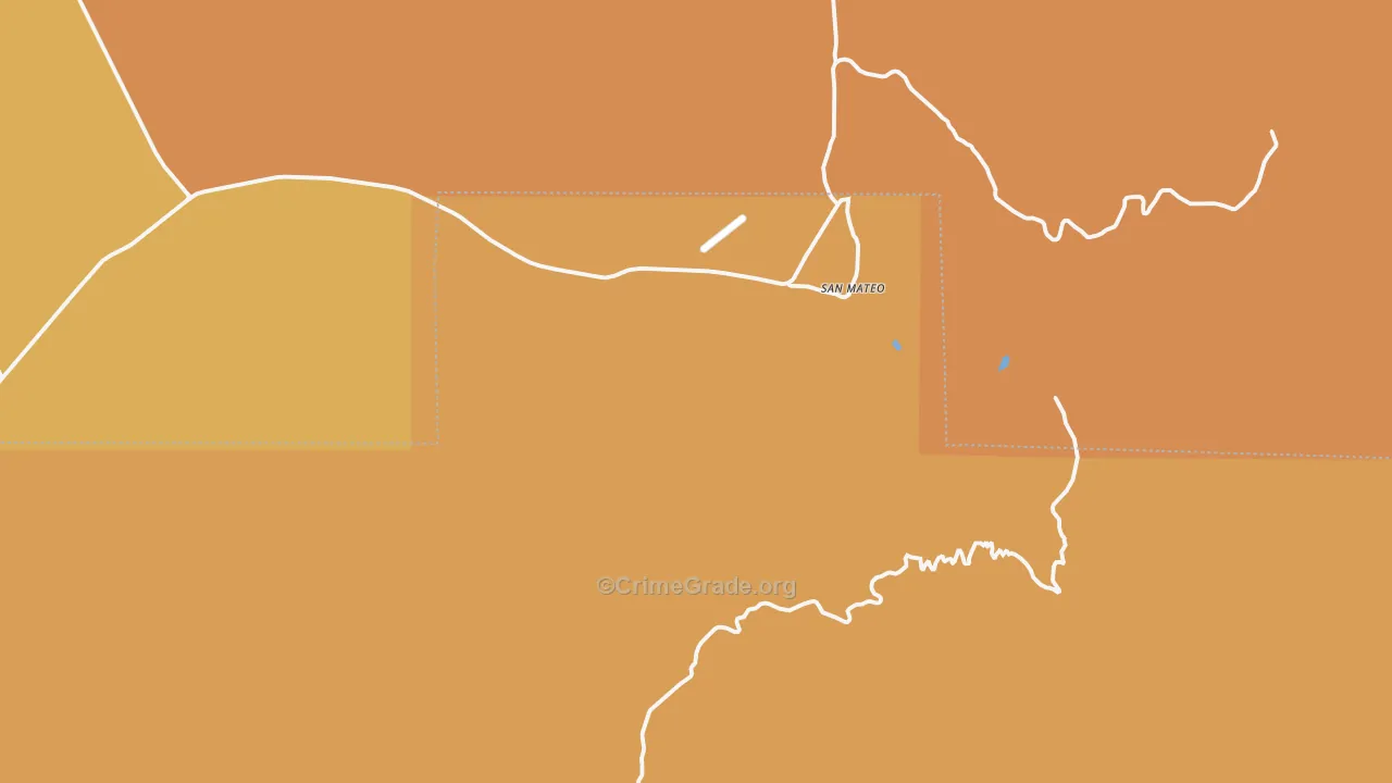 San Mateo, NM Map of Assault Rates