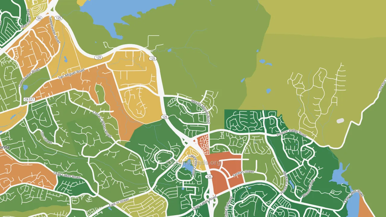San Miguel Ranch, Chula Vista, CA Map of Assault Rates