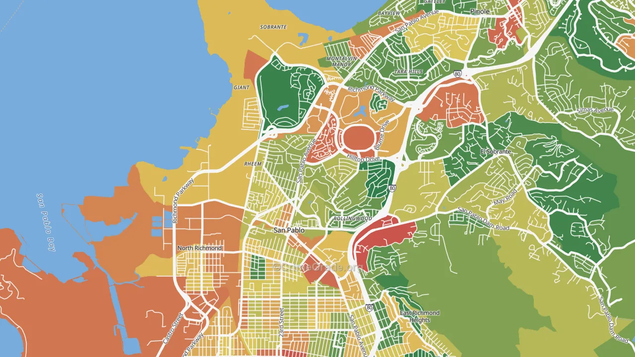 San Pablo, CA Map of Assault Rates