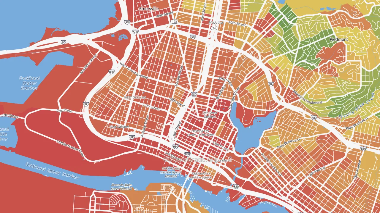 San Pablo Gateway, Oakland, CA Map of Assault Rates