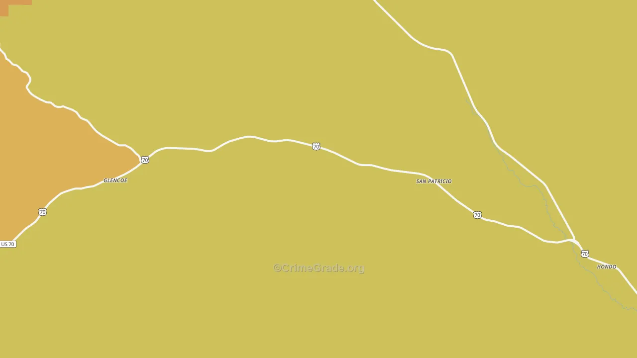 San Patricio, NM Map of Assault Rates