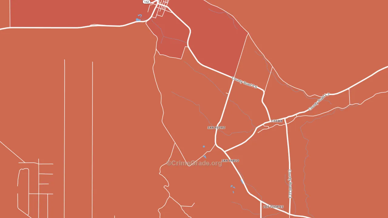 San Pedro, CO Map of Assault Rates